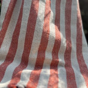 Pläd orange / natur 130x180 cm